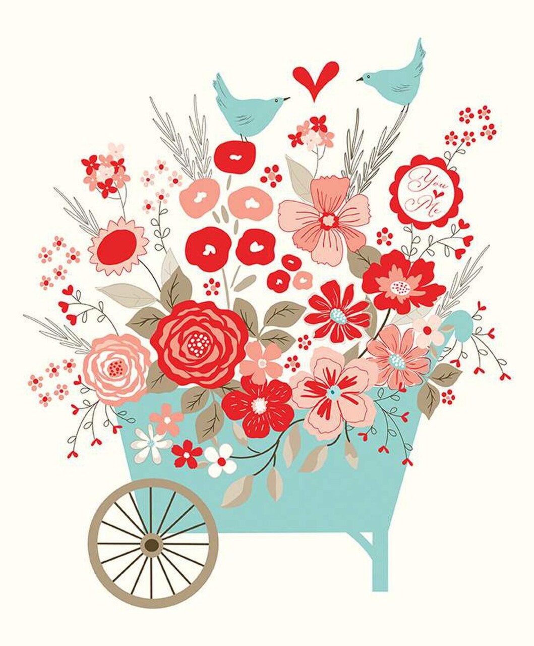 Fabric Riley Blake You & Me 36x43" Quilting Panel P15407-PANEL